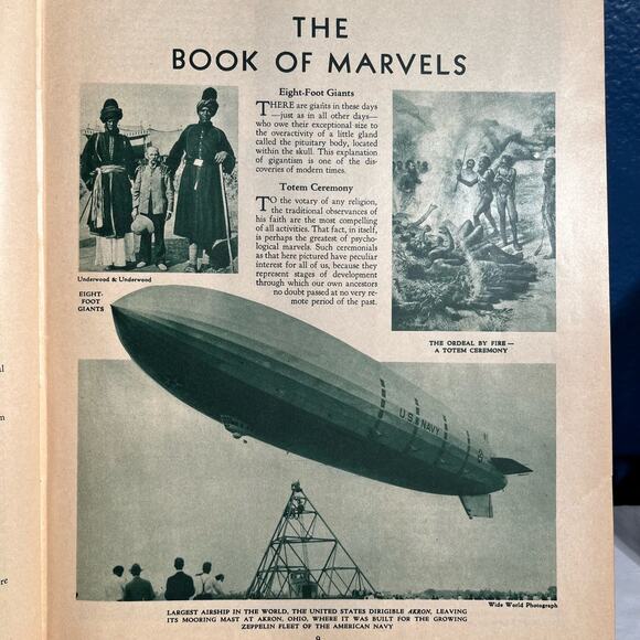 Vintage 1931 The Book of Marvels By Henry Smith William Book - Picture 7 of 10